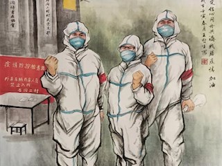 霸州勝芳：筆墨傳情記錄抗疫瞬間