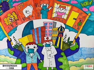 影像記錄丨河北廊坊霸州：抗擊疫情主題繪畫作品（五）