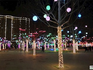 霸州市迎賓大廈廣場(chǎng)夜景